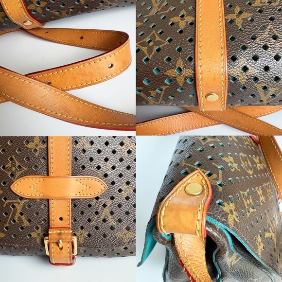 Louis Vuitton Limited Edition Saumur Bag Monogram Flore Perforated 2012 Cruise - Picture 13 of 14